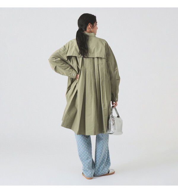 Ray BEAMS 「バック タック スタンドカラー コート（吸水速乾・UVカット）」|ダッフルコート|
