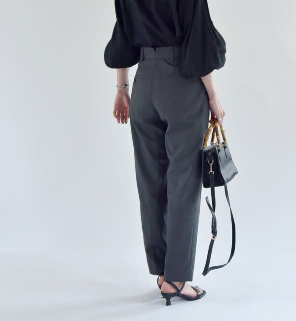 quaranciel「quaranciel:〈洗濯機可能〉ハンサム テーパード センタープレス パンツ（セットアップ対応）」|スラックス|