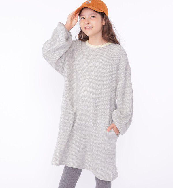SHIPS KIDS「SHIPS KIDS:140～150cm / ポコポコ ワッフル ワンピース」|ワンピース|