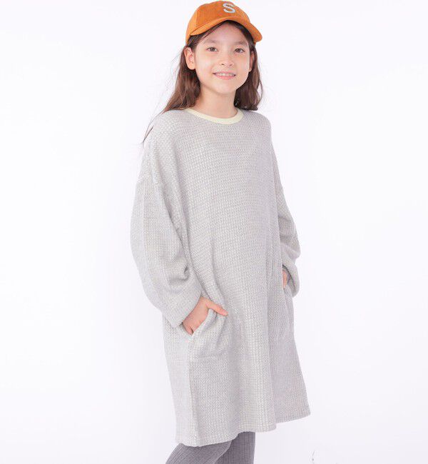 SHIPS KIDS「SHIPS KIDS:140～150cm / ポコポコ ワッフル ワンピース」|ワンピース|