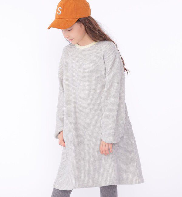 SHIPS KIDS「SHIPS KIDS:140～150cm / ポコポコ ワッフル ワンピース」|ワンピース|
