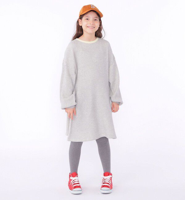 SHIPS KIDS「SHIPS KIDS:140～150cm / ポコポコ ワッフル ワンピース」|ワンピース|