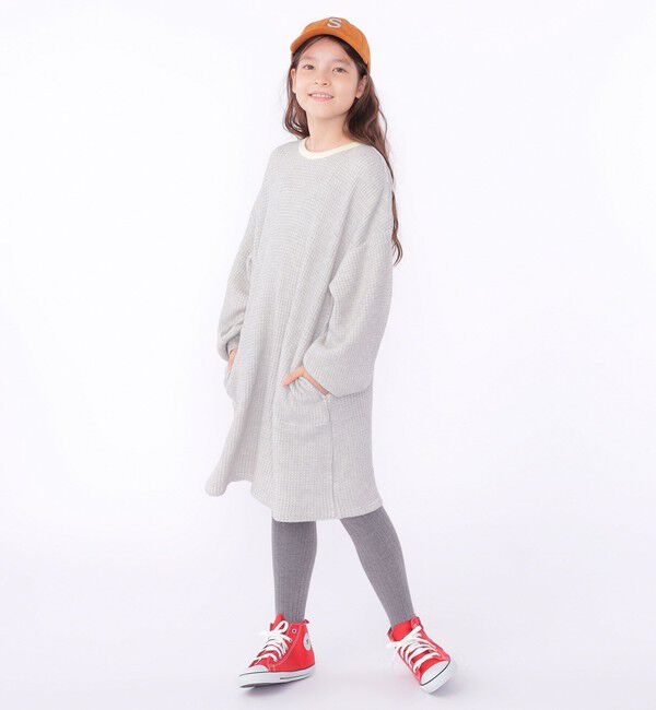 SHIPS KIDS「SHIPS KIDS:140～150cm / ポコポコ ワッフル ワンピース」|ワンピース|