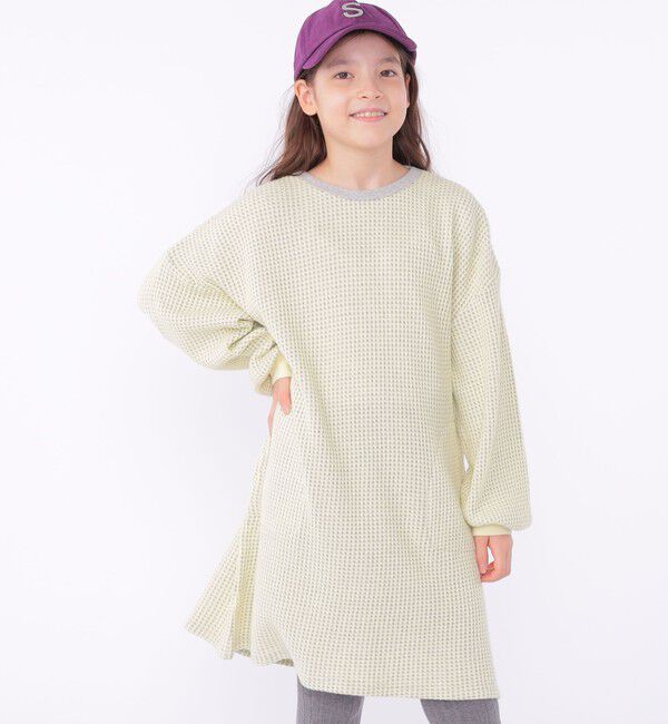 SHIPS KIDS「SHIPS KIDS:140～150cm / ポコポコ ワッフル ワンピース」|ワンピース|