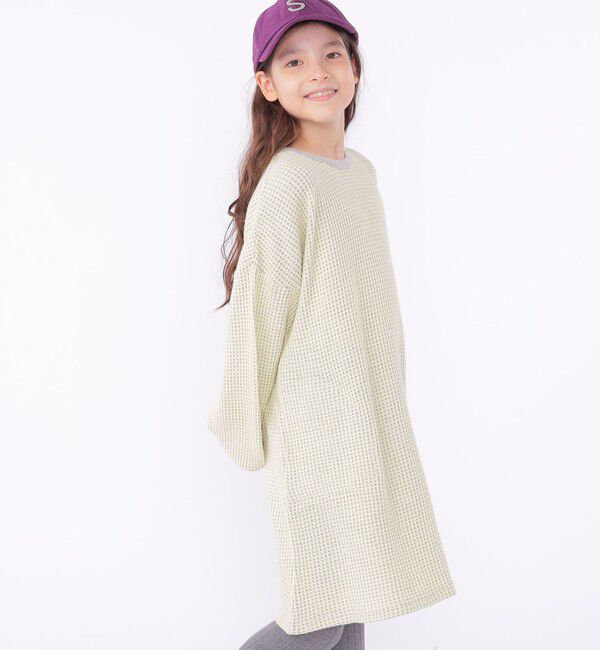 SHIPS KIDS「SHIPS KIDS:140～150cm / ポコポコ ワッフル ワンピース」|ワンピース|