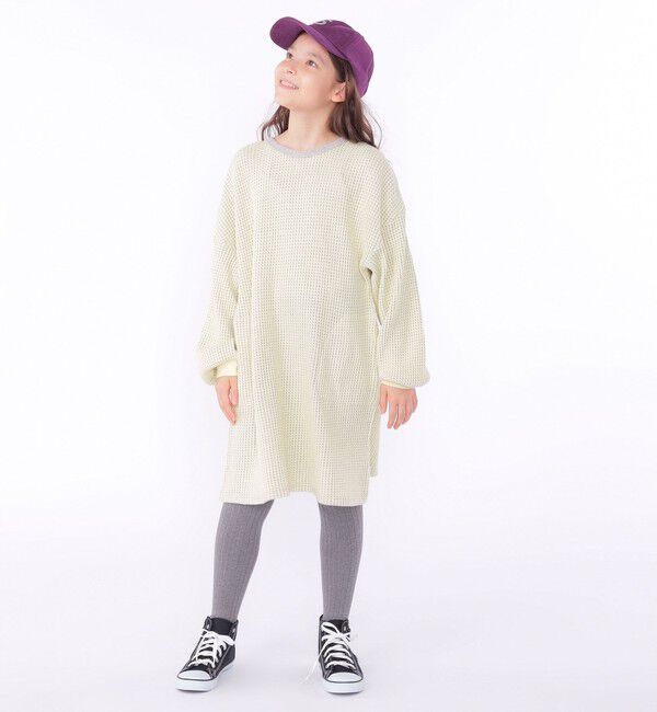 SHIPS KIDS「SHIPS KIDS:140～150cm / ポコポコ ワッフル ワンピース」|ワンピース|
