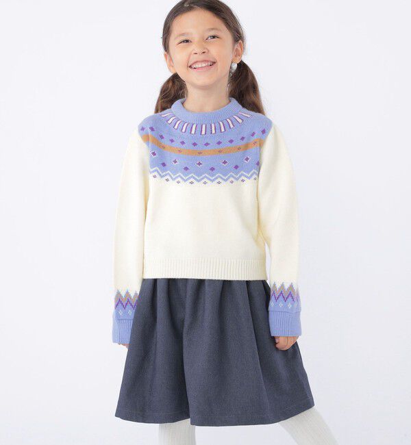 SHIPS KIDS「SHIPS KIDS:100～130cm / ＜手洗い可能＞ ノルディック レイヤード ワンピース」|ワンピース|