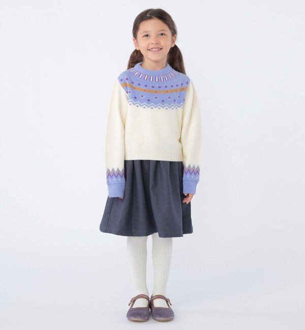 SHIPS KIDS「SHIPS KIDS:100～130cm / ＜手洗い可能＞ ノルディック レイヤード ワンピース」|ワンピース|