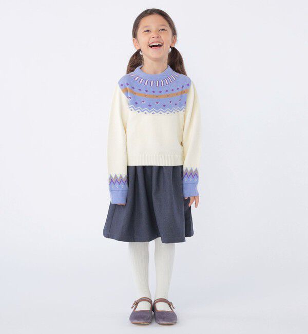 SHIPS KIDS「SHIPS KIDS:100～130cm / ＜手洗い可能＞ ノルディック レイヤード ワンピース」|ワンピース|