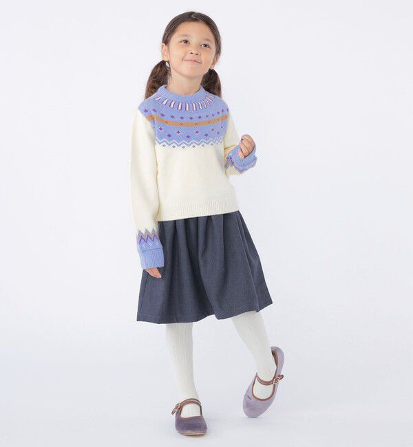 SHIPS KIDS「SHIPS KIDS:100～130cm / ＜手洗い可能＞ ノルディック レイヤード ワンピース」|ワンピース|