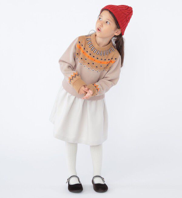 SHIPS KIDS「SHIPS KIDS:100～130cm / ＜手洗い可能＞ ノルディック レイヤード ワンピース」|ワンピース|
