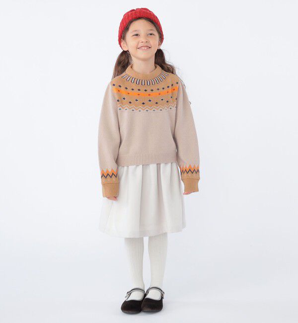 SHIPS KIDS「SHIPS KIDS:100～130cm / ＜手洗い可能＞ ノルディック レイヤード ワンピース」|ワンピース|