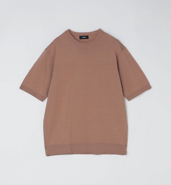 SHIPS「SHIPS: 〈手洗い可能〉 14ゲージ TEXBRID(R) リネン ニット Tシャツ」|ニット・セーター|