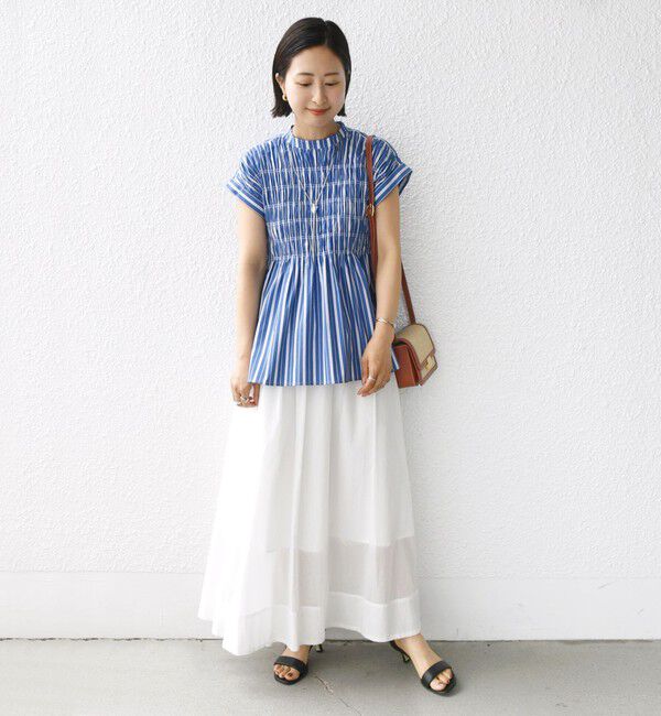 SHIPS for women「〈手洗い可能〉ウエスト ゴム ギャザー スカート 2」|スカート|