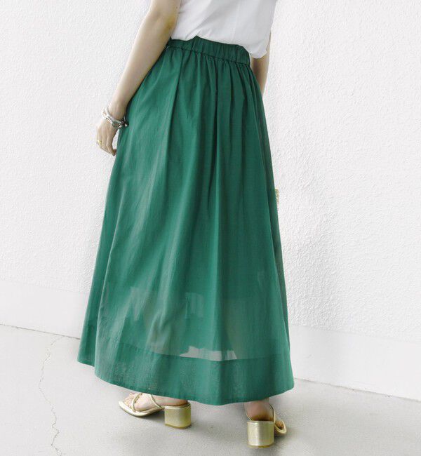 SHIPS for women「〈手洗い可能〉ウエスト ゴム ギャザー スカート 2」|スカート|