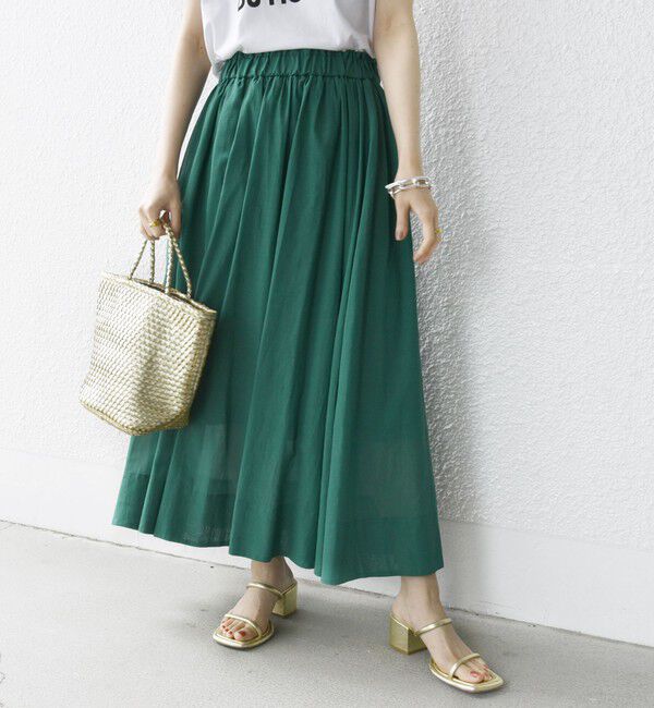 SHIPS for women「〈手洗い可能〉ウエスト ゴム ギャザー スカート 2」|スカート|