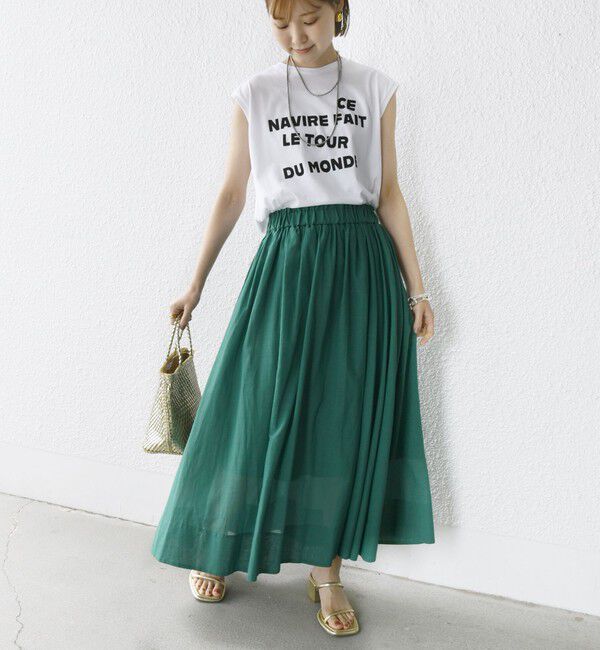 SHIPS for women「〈手洗い可能〉ウエスト ゴム ギャザー スカート 2」|スカート|