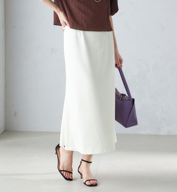 SHIPS for women「〈手洗い可能〉ニット ジョーゼット バック マーメイド スカート」|スカート|