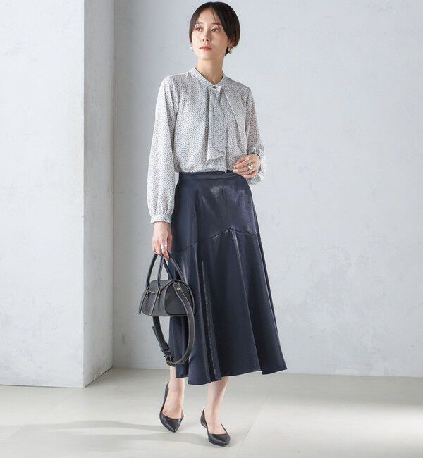 SHIPS for women「シャイニー サテン マーメイド スカート」|スカート|