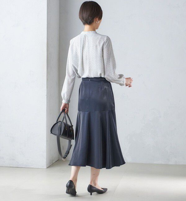 SHIPS for women「シャイニー サテン マーメイド スカート」|スカート|