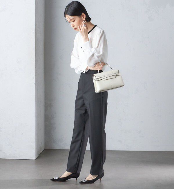 SHIPS for women「troisiemeCHACO:〈洗濯機可能〉ロング タイ ブラウス（セレモニー対応可）」|シャツ・ブラウス|