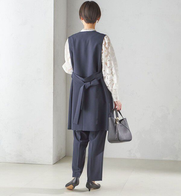 SHIPS for women「〈手洗い可能〉トリアセテート混 ロング ジレ（セットアップ対応可）」|ベスト・ジレ|