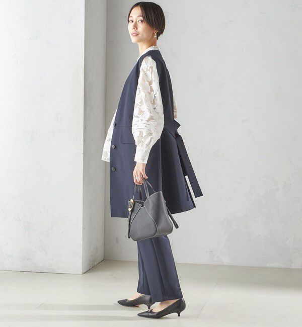 SHIPS for women「〈手洗い可能〉トリアセテート混 ロング ジレ（セットアップ対応可）」|ベスト・ジレ|