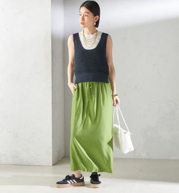 SHIPS for women「〈手洗い可能〉ペーパー ポリエステル ノースリーブ プルオーバー」|ベスト・ジレ|