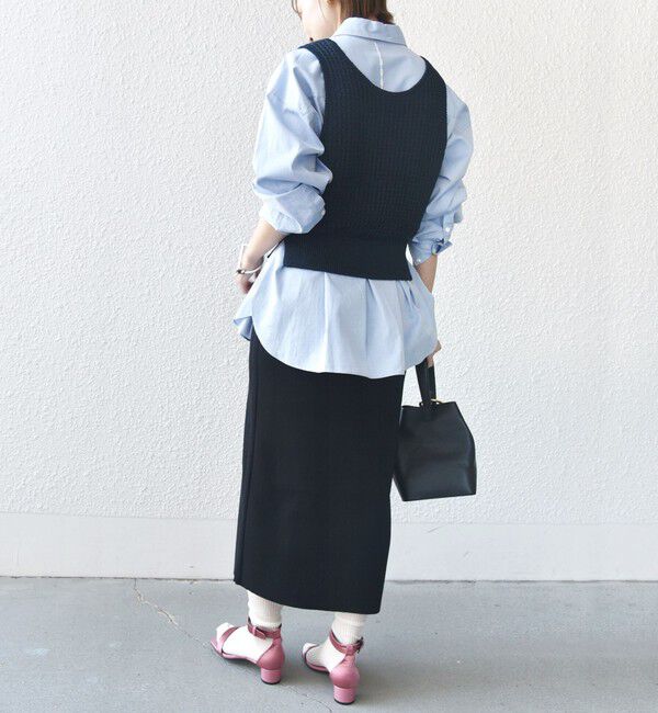 SHIPS for women「〈手洗い可能〉ペーパー ポリエステル ノースリーブ プルオーバー」|ベスト・ジレ|