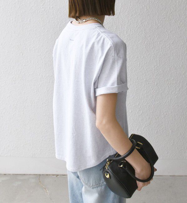 SHIPS any「【WEB限定/SHIPS any別注】THE KNiTS:〈洗濯機可能〉ラウンドヘム プリント ショート TEE」|Tシャツ・カットソー|