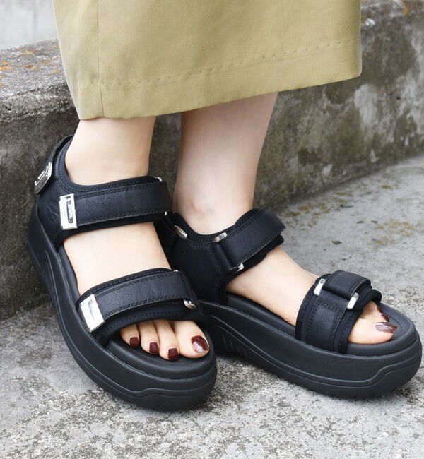 SHIPS for women「【SHIPS別注】SHAKA:CHILL VIBES EVOL CHUNKY」|サンダル|ブラック