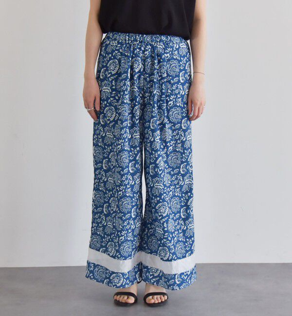 quaranciel「quaranciel:〈洗濯機可能〉フラワー プリント セミフレア パンツ」|その他|