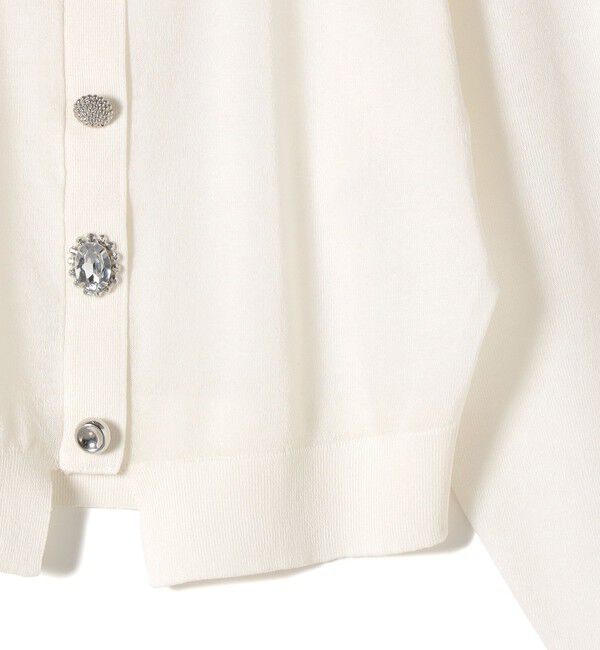 SHIPS for women「TORRAZZO DONNA:〈手洗い可能〉ビジュー シアー カーディガン」|カーディガン|