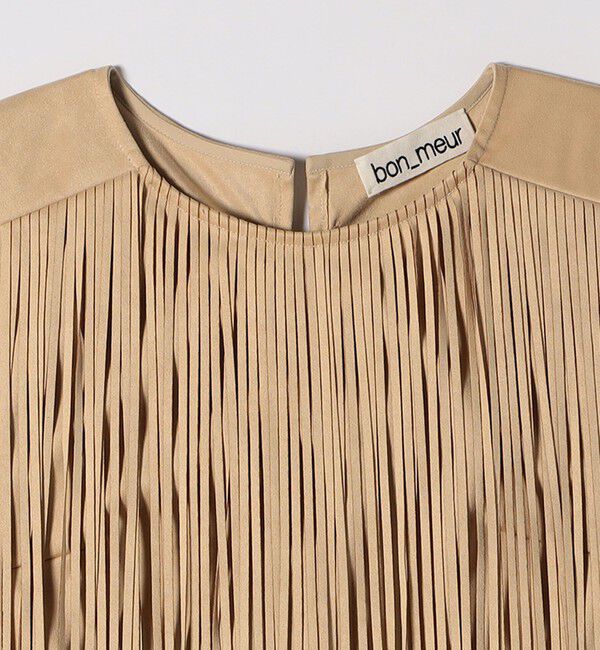 SHIPS any「bon_meur:〈手洗い可能〉フリンジ チャーム ノースリーブ プルオーバー」|ベスト・ジレ|