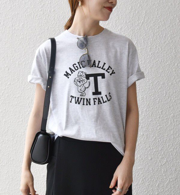 SHIPS any「GULFCOAST SPORTSWEAR:〈洗濯機可能〉グラフィック TEE」|Tシャツ・カットソー|ライトグレー