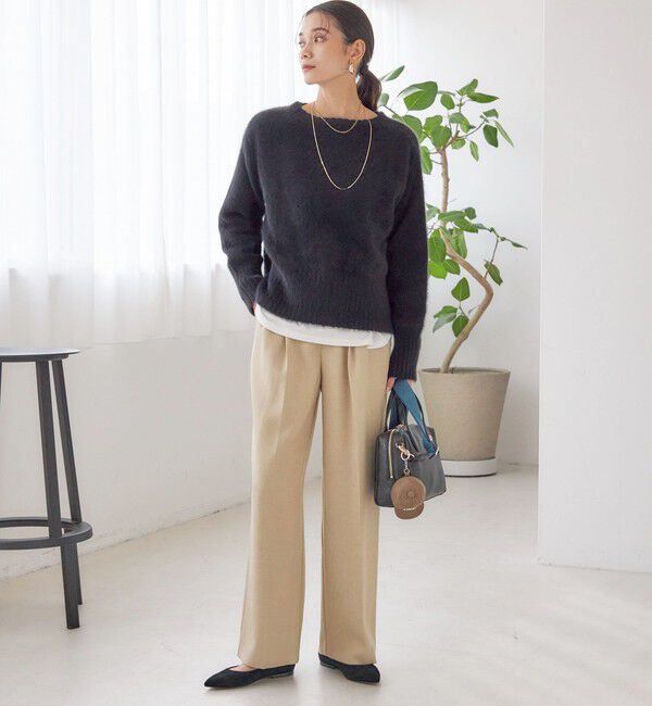 SHIPS for women「〈手洗い可能〉TUMUGITO(R) シャーク ツイード タック パンツ」|その他|