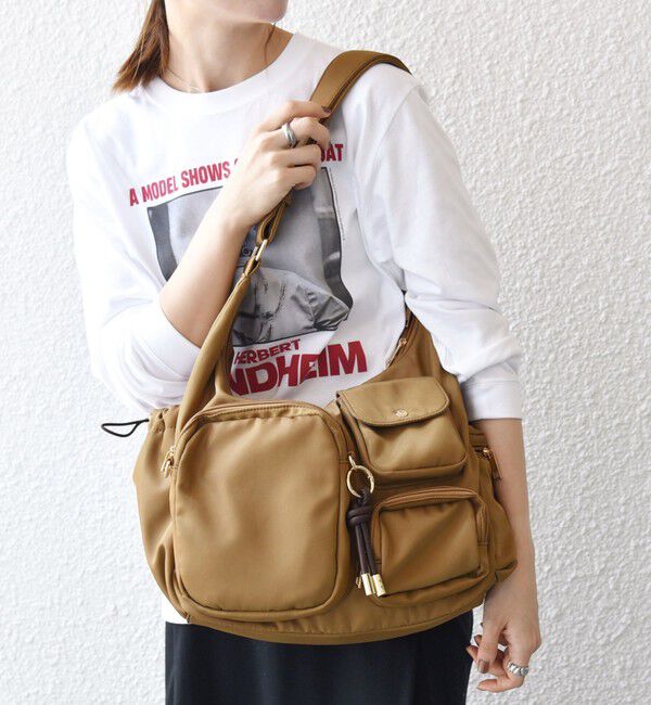 SHIPS any「《追加予約》SHIPS any: 9ポケット 2WAY ショルダー バッグ」|ショルダー・メッセンジャー|ベージュ