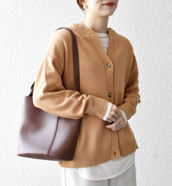 SHIPS any「SHIPS any:〈手洗い可能〉AQUA カシミヤ ミックス スキッパー カーディガン」|カーディガン|