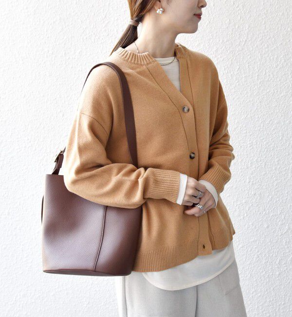 SHIPS any「SHIPS any:〈手洗い可能〉AQUA カシミヤ ミックス スキッパー カーディガン」|カーディガン|