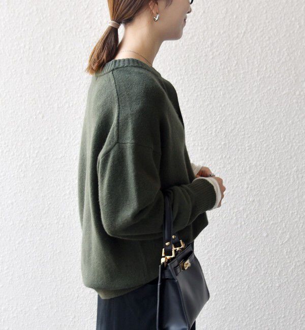 SHIPS any「SHIPS any:〈手洗い可能〉AQUA カシミヤ ミックス スキッパー カーディガン」|カーディガン|