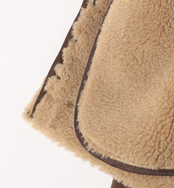 quaranciel「quaranciel: ムートンライク ボア ボンディング ノーカラー スナップ ブルゾン」|その他|