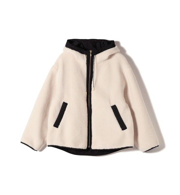 SHIPS for women「【WEB限定】ボア 配色 フード ブルゾン」|ブルゾン・スタジャン|