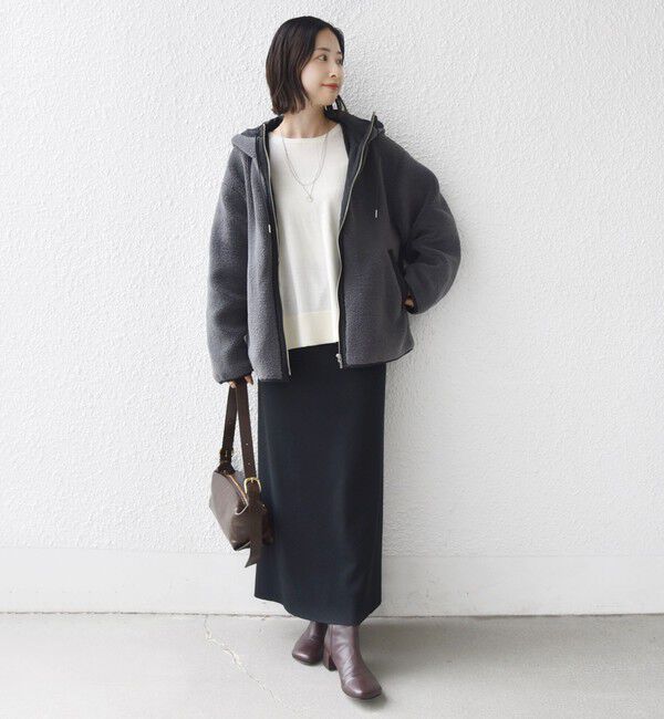 SHIPS for women「【WEB限定】ボア 配色 フード ブルゾン」|ブルゾン・スタジャン|