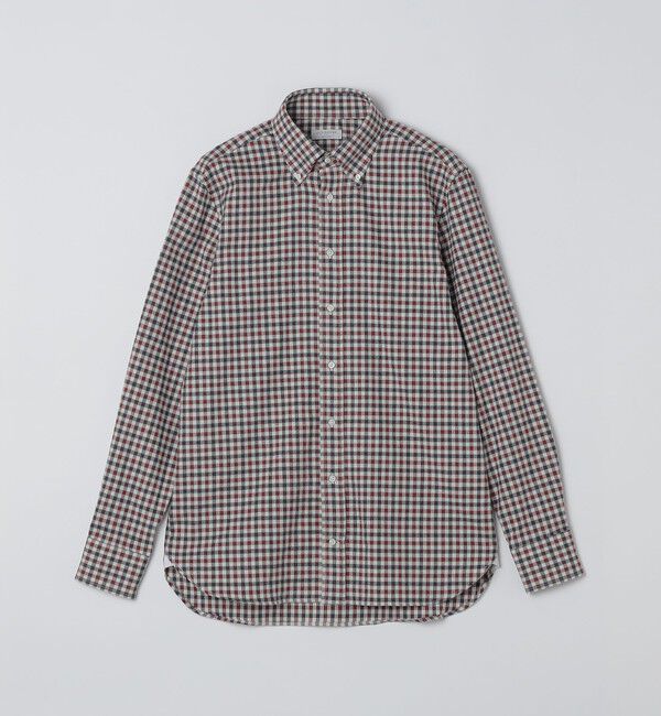 SHIPS「GUY ROVER: ギンガムチェック ボタンダウン シャツ」|シャツ・ブラウス|グレー系