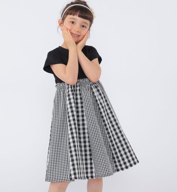 SHIPS KIDS「SHIPS KIDS:100～130cm / パネル 切替 ワンピース」|ワンピース|