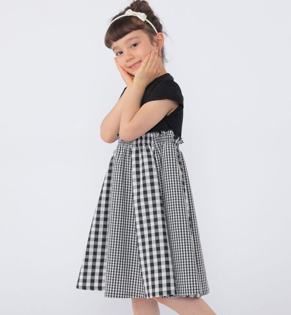 SHIPS KIDS「SHIPS KIDS:100～130cm / パネル 切替 ワンピース」|ワンピース|