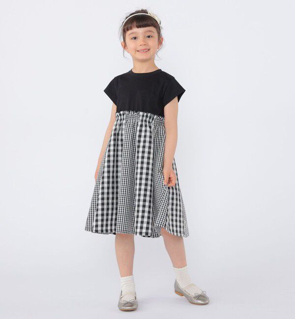 SHIPS KIDS「SHIPS KIDS:100～130cm / パネル 切替 ワンピース」|ワンピース|