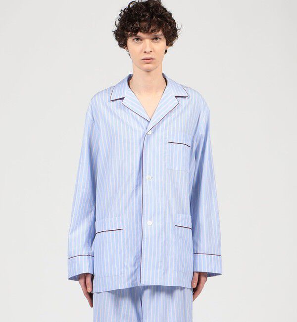 TOMORROWLAND HOME「コットンブロードストライプ パジャマ（メンズ）」|ルームウェア|