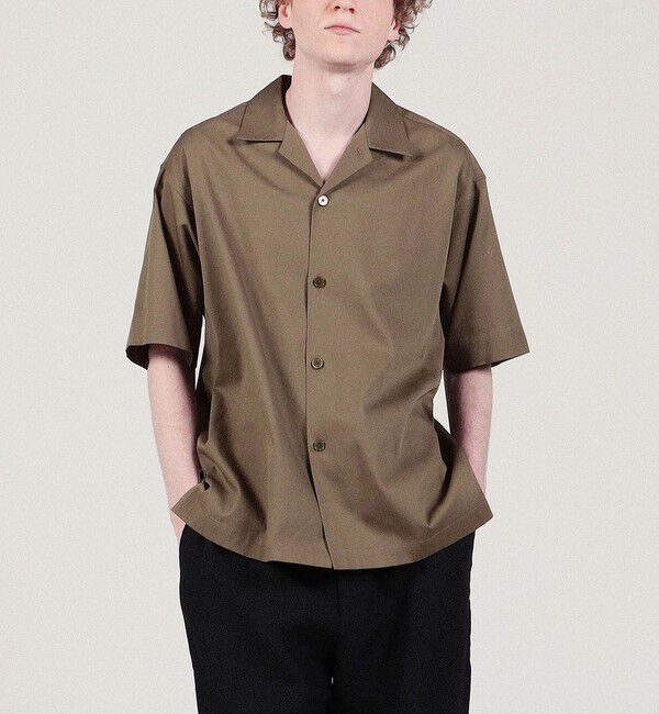TOMORROWLAND MENS「コットンピケ オープンカラーシャツ」|シャツ・ブラウス|