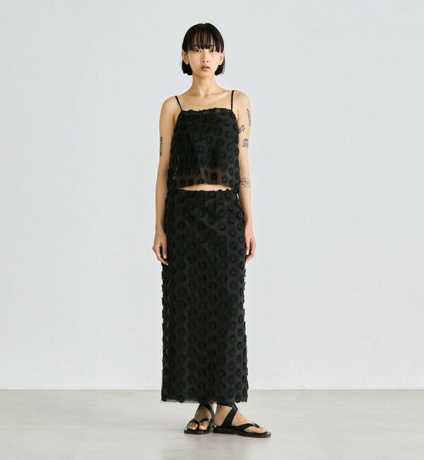 Edition「フラワーエンブロイダリー フレアスカート」|スカート|